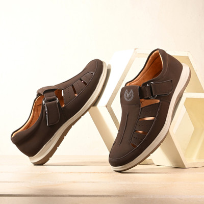 Vellinto Men Casual(Brown , 8)