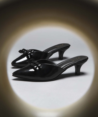 jm looks Women Heels(Black , 5)