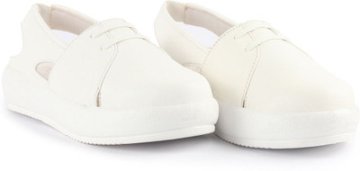 FAUSTO Women Wedges(White , 4)