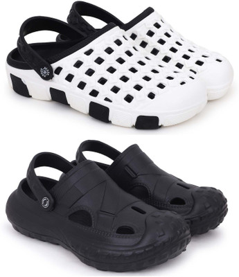 Kapani Fashion Men Clogs(Black, Black , 8)