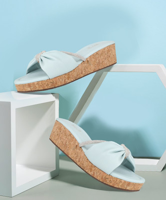 Inc.5 Women Wedges(Blue , 8)