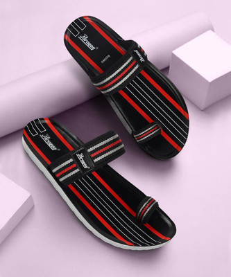 Paragon PUK2226G Men's Slip-on Black Sandals for Men | Comfortable Sole & Durable Men Sandals(Multicolor , 8)