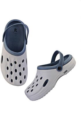 HRX by Hrithik Roshan Men Clogs(Grey, Blue , 6)