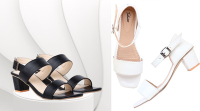 Todhwear Women Heels(White, Black , 5)