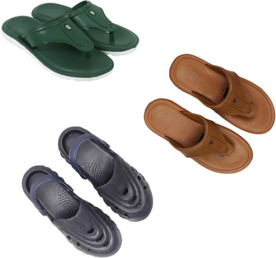 Vomoya Men Sandals(Green, Tan, Blue , 10)