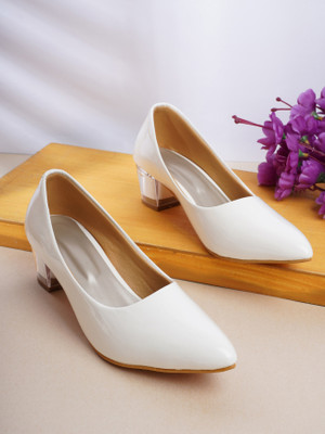 Walkfree Women Heels(White , 4)