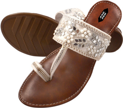 PZ MIR Women Flats(White , 5)