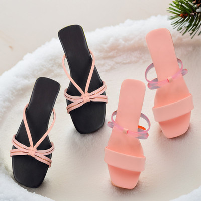 SAYERA Women Flats(Pink, Pink , 8)