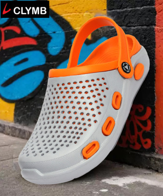 CLYMB Men Clogs(Orange , 8)