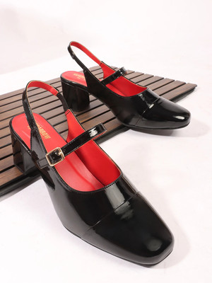 TRYME Women Heels(Black , 3)