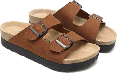 KANASA Men Sandals(Tan , 8)