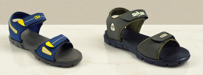 Classica Men Sandals(Green, Blue, Yellow , 6)