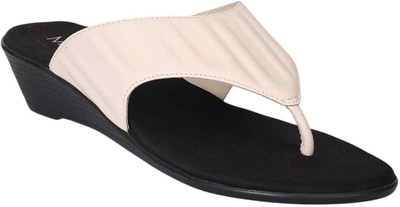 Melonz Women Wedges(Beige , 10)