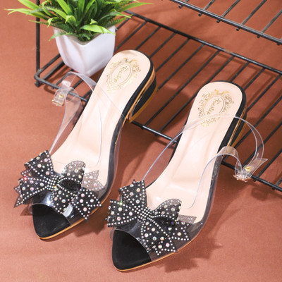 HEELHAVEN Women Heels(Black , 5)
