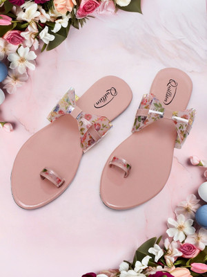 QUILLION Women Flats(Pink , 4)
