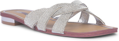 Bata Women Flats(Silver , 4)