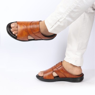 FAUSTO Men Sandals(Tan , 10)