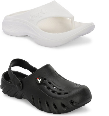 Cogs Men Sandals(White, Black , 7)