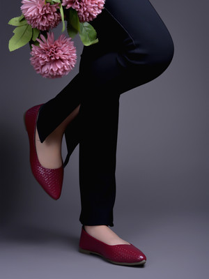 SHOETOPIA Women Bellies(Red , 6)