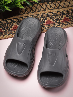 BERSACHE Men Slides(Grey , 8)