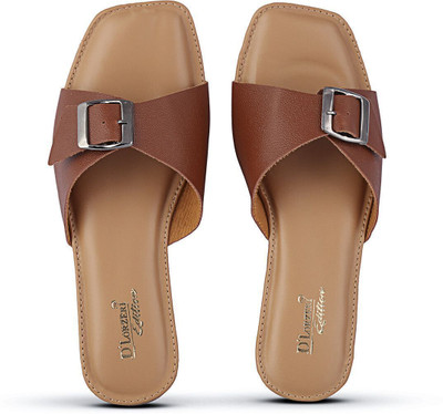 DLORZERI Women Flats(Tan , 5)