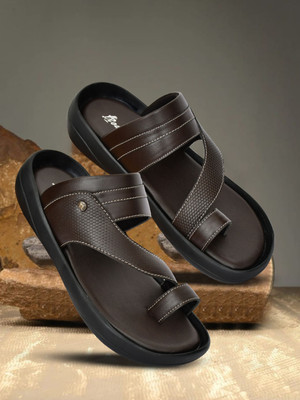 Real Bliss (Synthetic Leather&Trendy Comfortable slipper for men) Casual Slipper Men Sandals(Brown , 9)