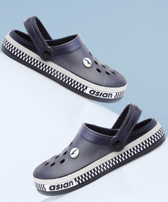 asian Men Clogs(Navy, Blue , 7)