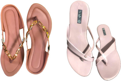 Nicesteps Women Flats(Pink , 5)