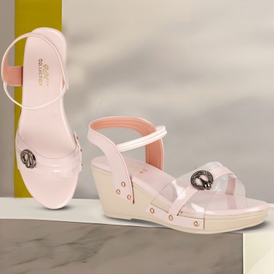 R N COLLECTION Women Pink Wedges