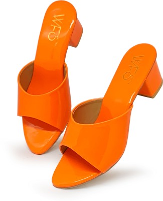 WFS Women Heels(Orange , 4)