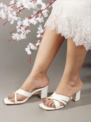 Dressberry Women Heels(White , 6)