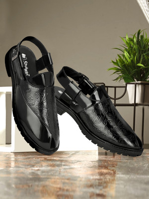 Stylewin Men Sandals(Black , 6)