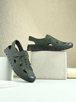 Server Men Sandals(Olive , 9)
