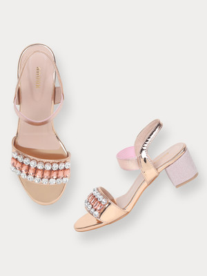 ANOUK Women Heels(Orange , 7)
