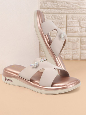 Denill Women Wedges(Beige , 7)