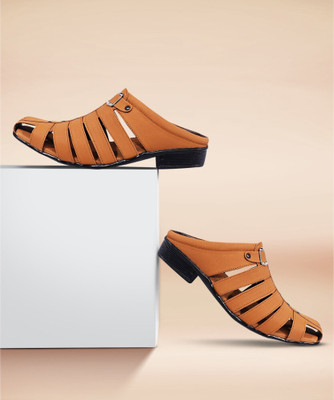 RURAL CRAFT Men Sandals(Brown , 5)