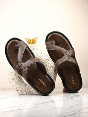 ANOUK Stylish Dual Strap Buckle Design Men Casual(Camel , 10)