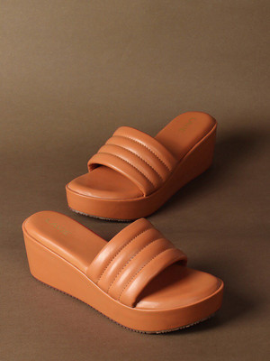 LAVIE Women Wedges(Orange , 7)