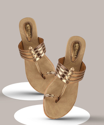 Denill Women Wedges(Gold , 3)