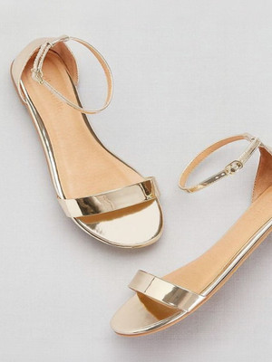 SHOETOPIA Women Flats(Gold , 6)