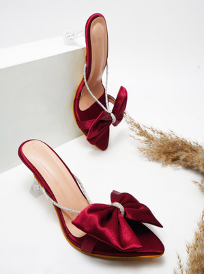 Hitway Women Heels(Red , 8)