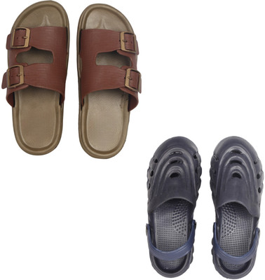 Vomoya Men Sandals(Tan, Blue , 10)