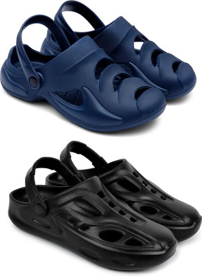 Golf Men Clogs(Blue, Black , 9)