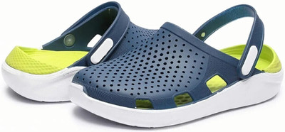 Slider style Men Flats(Blue, Green , 7)