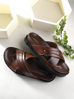 BIZORA Men Sandals(Brown , 7)