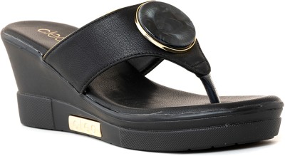 Khadim's Women Wedges(Black , 9)