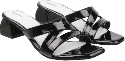 MOCHI Women Heels(Black , 4)