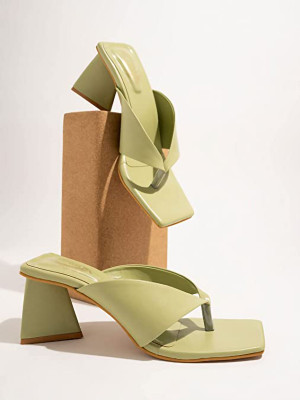 STRASSE PARIS Women Heels(Green , 8)