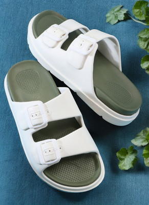 QARADON Men Casual(White , 8)
