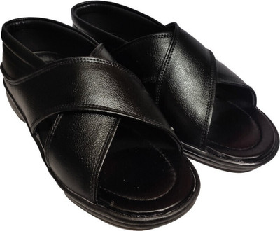 RURAL CRAFT Men Sandals(Black , 10)